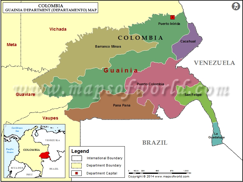 guainia map